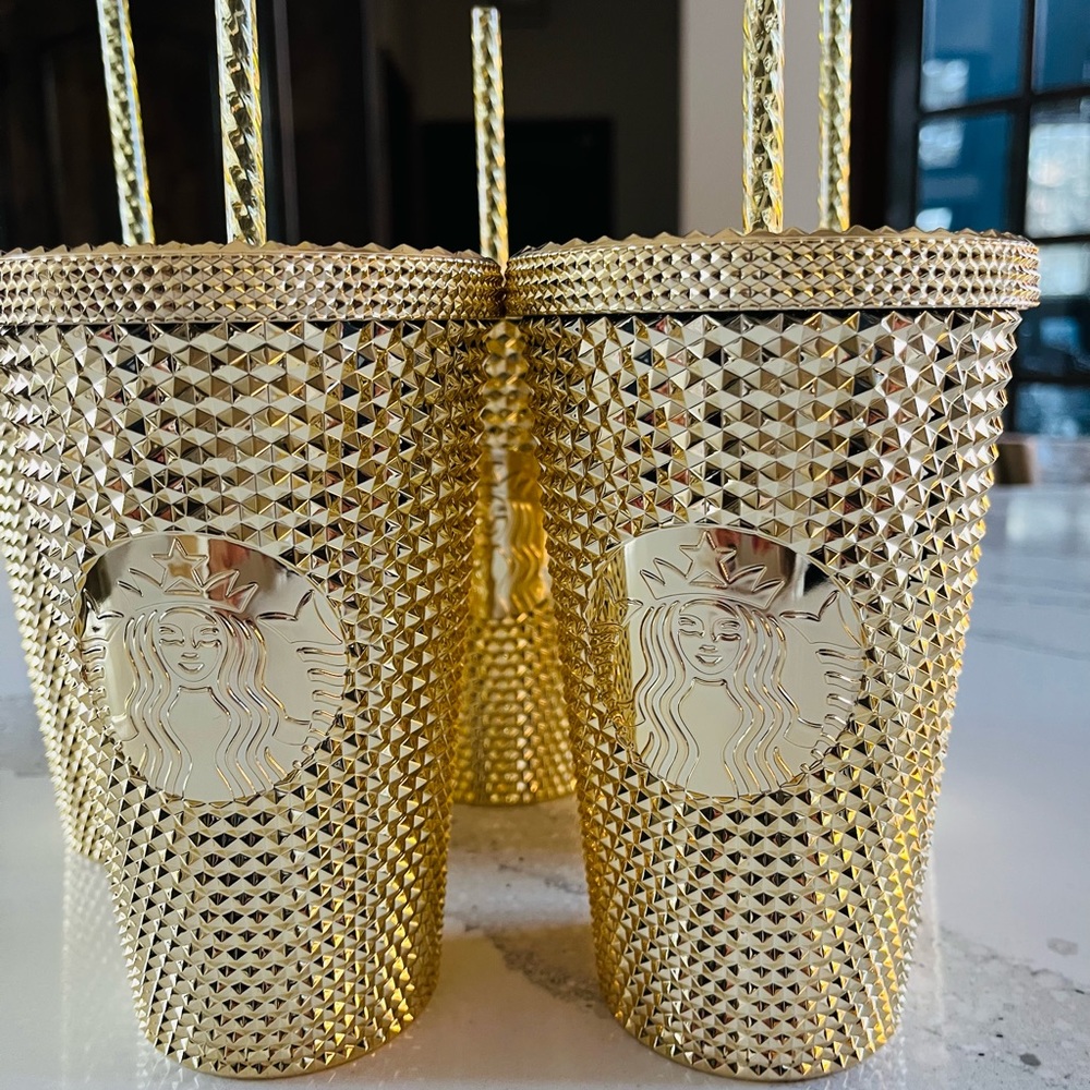 Grande Gold Studded Tumbler 16oz